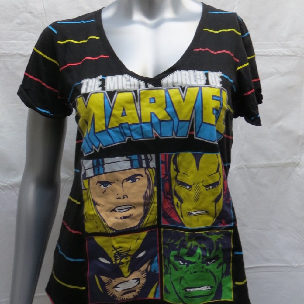 Marvel Heroes Black T-Shirt